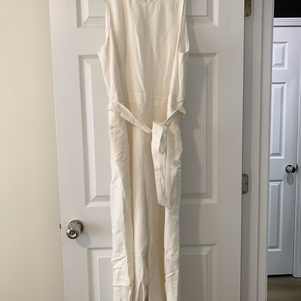 Banana Republic Cream Wide-Leg Jumpsuit